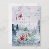 Vrolijk kerstfeest vanuit New Home Misty Winter Fo Aankondiging (Voorkant)