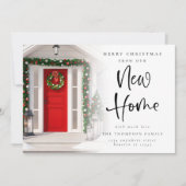 Vrolijk kerstfeest vanuit New Home Photo Overlay Feestdagenkaart (Voorkant)