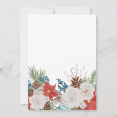 Vrolijk kerstfeest vanuit New Home Poinsettia en P Aankondiging (Achterkant)