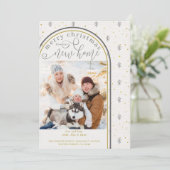 Vrolijk kerstfeest vanuit New Home Scandi Treving Aankondiging (Staand voorkant)