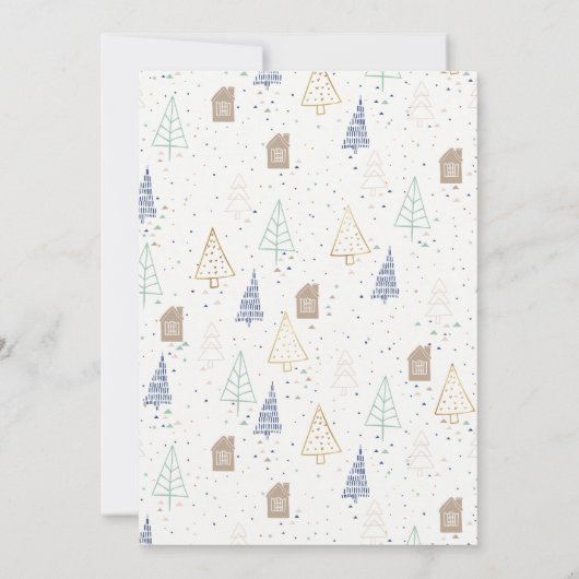 Vrolijk kerstfeest vanuit New Home Scandinavian Fo Aankondiging (Achterkant)