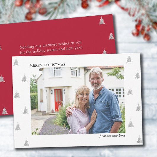 Vrolijk kerstfeest vanuit New Home Simple Photo Mo Aankondiging