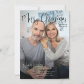 Vrolijk kerstfeest vanuit New Home Vertical Photo Feestdagenkaart (Voorkant)