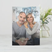 Vrolijk kerstfeest vanuit New Home Vertical Photo Feestdagenkaart (Staand voorkant)