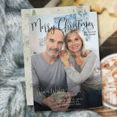 Vrolijk kerstfeest vanuit New Home Vertical Photo Feestdagenkaart