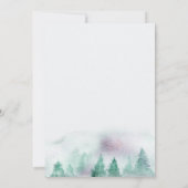 Vrolijk kerstfeest vanuit New Home Waterverf Fores Aankondiging (Achterkant)