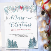 Vrolijk kerstfeest vanuit New Home Winter Forest M Aankondiging