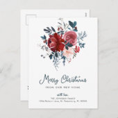 Vrolijk kerstfeest vanuit ons nieuwe thuis feestdagenkaart (Voorkant / Achterkant)