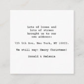 Vrolijk kerstfeest vanuit ons nieuwe thuis informatiekaartje (Achterkant)