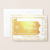 Vrolijk kerstfeest vanuit Pennsylvania | Foto Folie Kaarten (Voorkant met envelop)