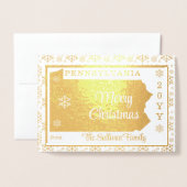 Vrolijk kerstfeest vanuit Pennsylvania | Foto Folie Kaarten (Voorkant met envelop)