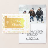 Vrolijk kerstfeest vanuit Pennsylvania | Foto Folie Kaarten (Display)