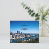 Vrolijk kerstfeest vanuit Pittsburgh Briefkaart (Staand voorkant)
