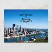 Vrolijk kerstfeest vanuit Pittsburgh Feestdagenkaart (Voorkant)