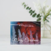 Vrolijk kerstfeest vanuit Santa Briefkaart (Staand voorkant)