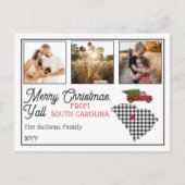 Vrolijk kerstfeest vanuit South Carolina Fotovakan Feestdagenkaart (Voorkant)