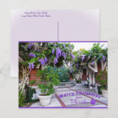 Vrolijk kerstfeest vanuit Sunny Florida Purple Flo Briefkaart (Voorkant / Achterkant)