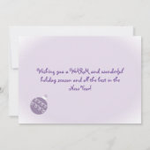 Vrolijk kerstfeest vanuit Sunny Florida Purple Flo Feestdagenkaart (Achterkant)