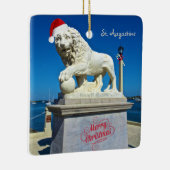 Vrolijk kerstfeest vanuit Sunny St. Augustine Flor Keramisch Ornament (Rechts)