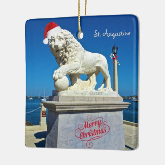 Vrolijk kerstfeest vanuit Sunny St. Augustine Flor Keramisch Ornament (Links)