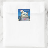 Vrolijk kerstfeest vanuit Sunny St. Augustine Flor Vierkante Sticker (Tas)