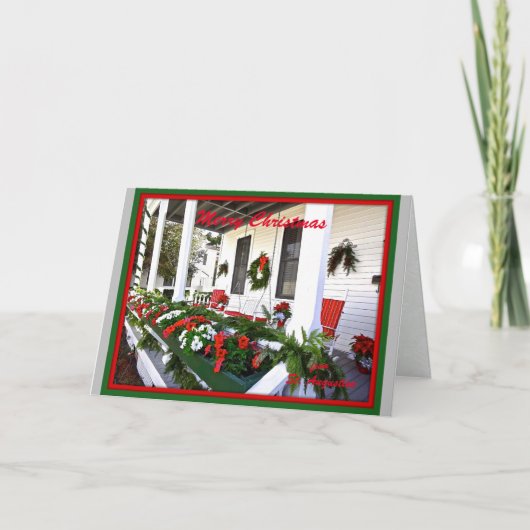 Vrolijk kerstfeest vanuit Sunny St Augustine Flori Feestdagen Kaart (Voorkant)