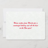 Vrolijk kerstfeest vanuit Sunny St Augustine Flori Feestdagenkaart (Achterkant)