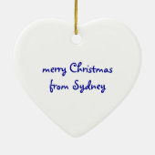 vrolijk kerstfeest vanuit Sydney Keramisch Ornament (Achterkant)