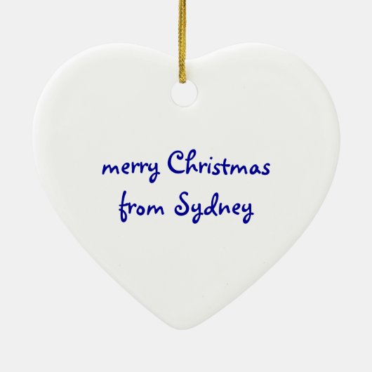 vrolijk kerstfeest vanuit Sydney Keramisch Ornament (Achterkant)