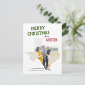 Vrolijk kerstfeest vanuit Texas One Foto Briefkaart (Staand voorkant)