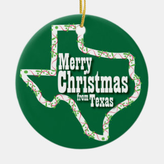 Vrolijk kerstfeest vanuit Texas Ornament