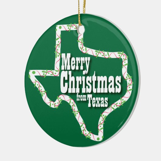 Vrolijk kerstfeest vanuit Texas Ornament (Links)