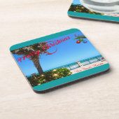 Vrolijk kerstfeest vanuit Vero Beach Florida Ocean Bier Onderzetter (Linkerzijde)