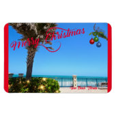 Vrolijk kerstfeest vanuit Vero Beach Florida Ocean Magneet (Horizontaal)