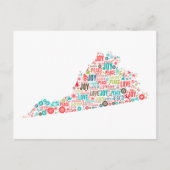 Vrolijk kerstfeest vanuit Virginia Briefkaart (Voorkant)