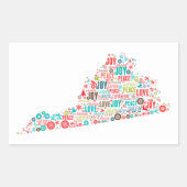 Vrolijk kerstfeest vanuit Virginia Rechthoekige Sticker (Voorkant)