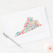 Vrolijk kerstfeest vanuit Virginia Rechthoekige Sticker (Envelop)