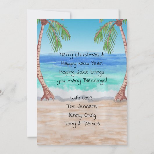 Vrolijk kerstfeest vanuit Warm Climate Santa Snowm (Achterkant)