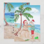 Vrolijk kerstfeest vanuit Warm Climate Santa Snowm (Voorkant / Achterkant)