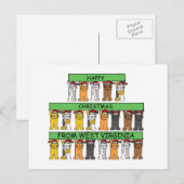 Vrolijk kerstfeest vanuit West Virginia Cartoon Ca Feestdagenkaart (Voorkant / Achterkant)