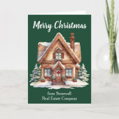 Vrolijk Kerstfeest Vastgoedbedrijf Green Home Feestdagen Kaart (Voorkant)