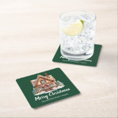 Vrolijk Kerstfeest Vastgoedbedrijf Green Party Kartonnen Onderzetters (Insitu)