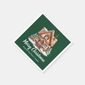 Vrolijk Kerstfeest Vastgoedbedrijf Green Party Servet (Hoek)