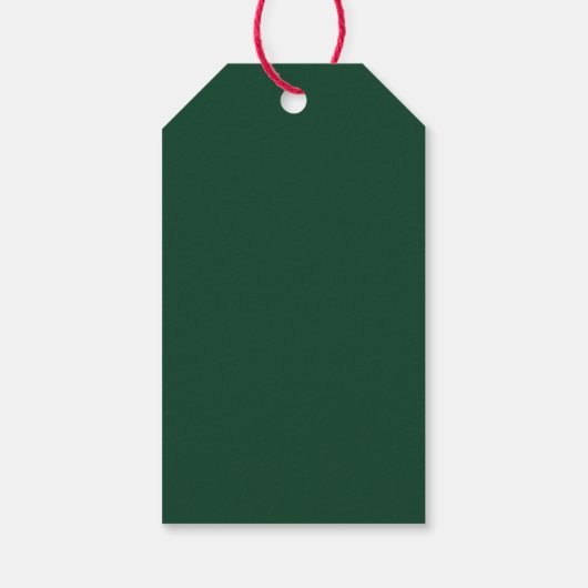 Vrolijk Kerstfeest Vastgoedbedrijf Groen Custom Cadeaulabel (Achterkant)
