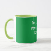 Vrolijk Kerstfeest Veel liefde Groen Mok (Links)