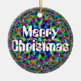 Vrolijk kerstfeest (verander de woorden) keramisch ornament