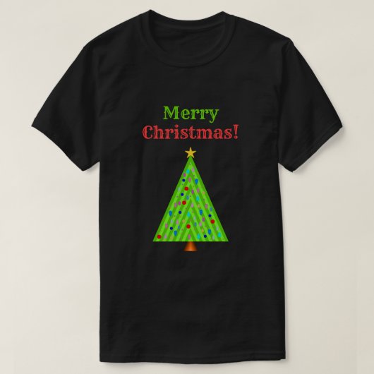 "Vrolijk kerstfeest!" + Verdroogde kerstboom T-shirt (Design voorkant)