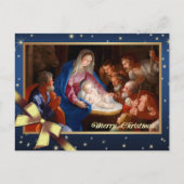 Vrolijk kerstfeest. Verhoging van de schaaphersen Feestdagenkaart (Voorkant)