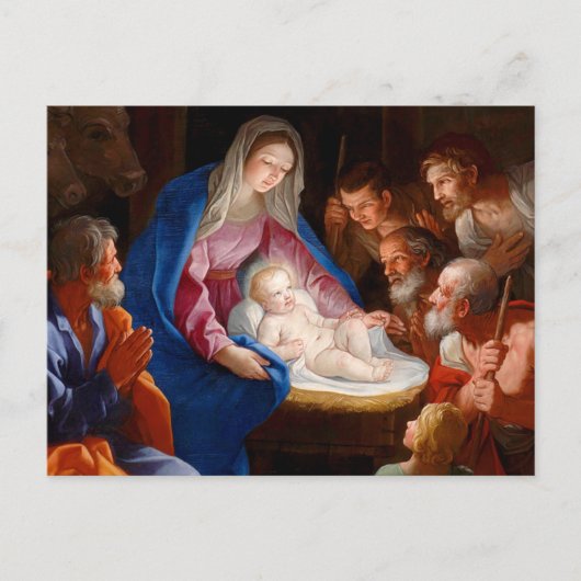 Vrolijk kerstfeest. Verhoging van de schaaphersen Feestdagenkaart (Voorkant)