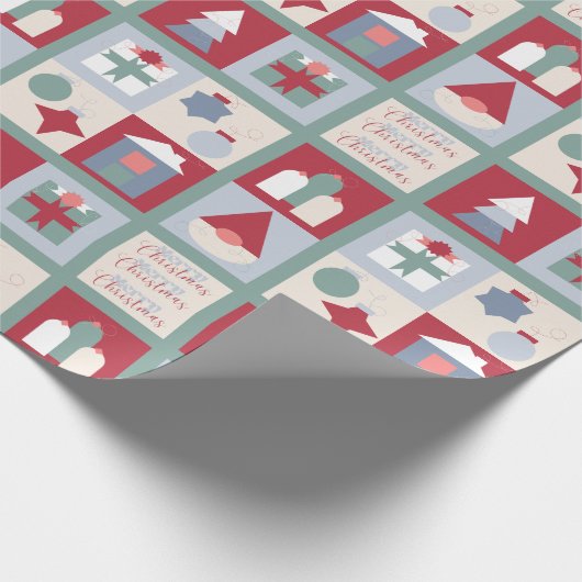 Vrolijk kerstfeest! Verpakkingspapier Cadeaupapier (Hoek)